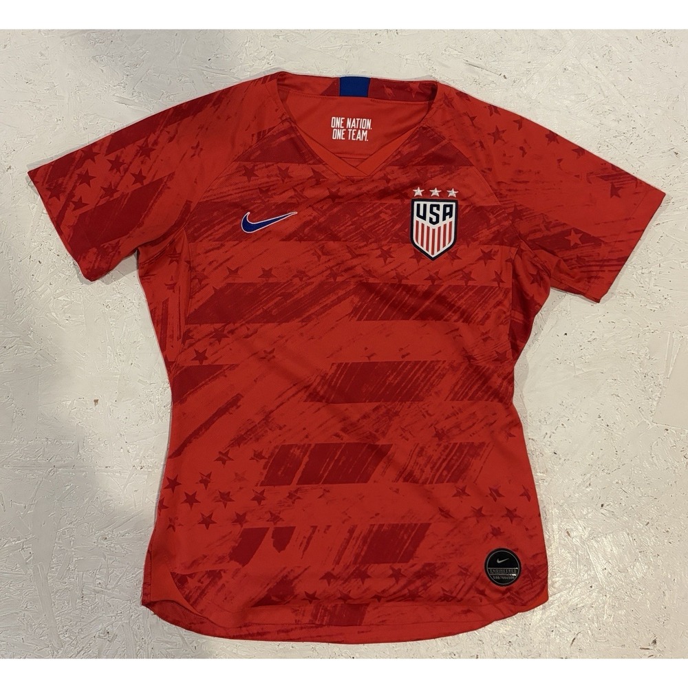Nike USA Soccer Team Jersey Womens S 2019 FIFA World Cup Away Red AJ4397-688